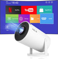 Experience Cinematic Magic Anywhere with the 2025 Upgraded HY300 PRO+ Mini Portable Projector - Smart Projector with Android 11.0, 200 ANSI Lumens, Short Focus, WiFi6 + BT5.0, and 4K 1080P Support for Outdoor Camping and Home Theater
